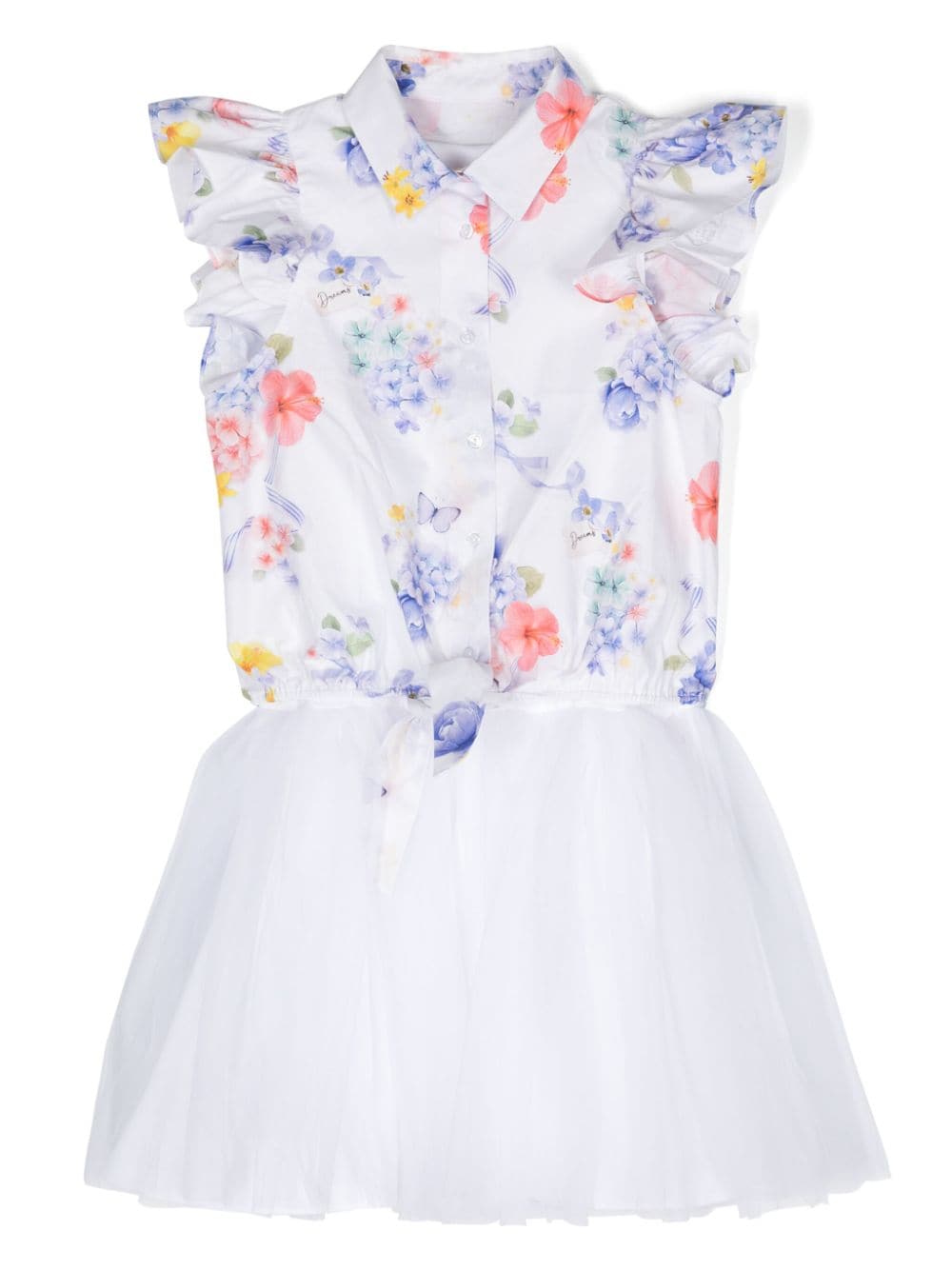 Lapin House floral-print tulle dress - White von Lapin House