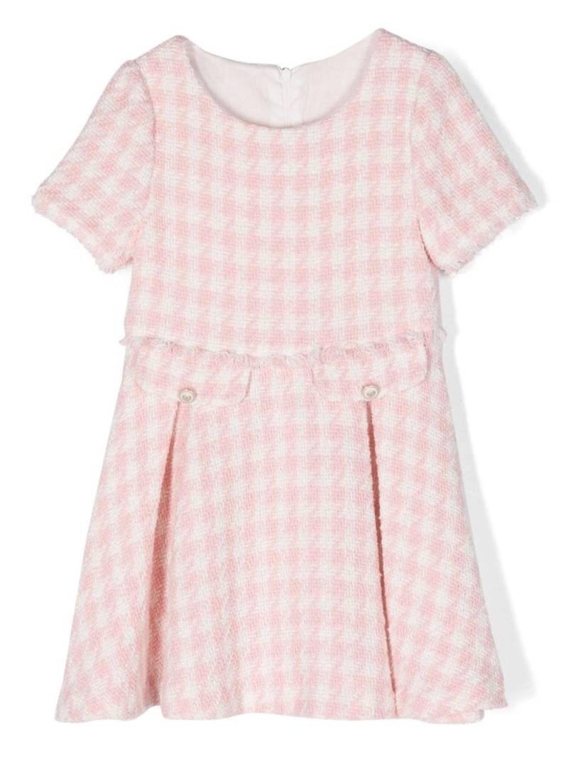 Lapin House houndstooth-pattern flared dress - Pink von Lapin House