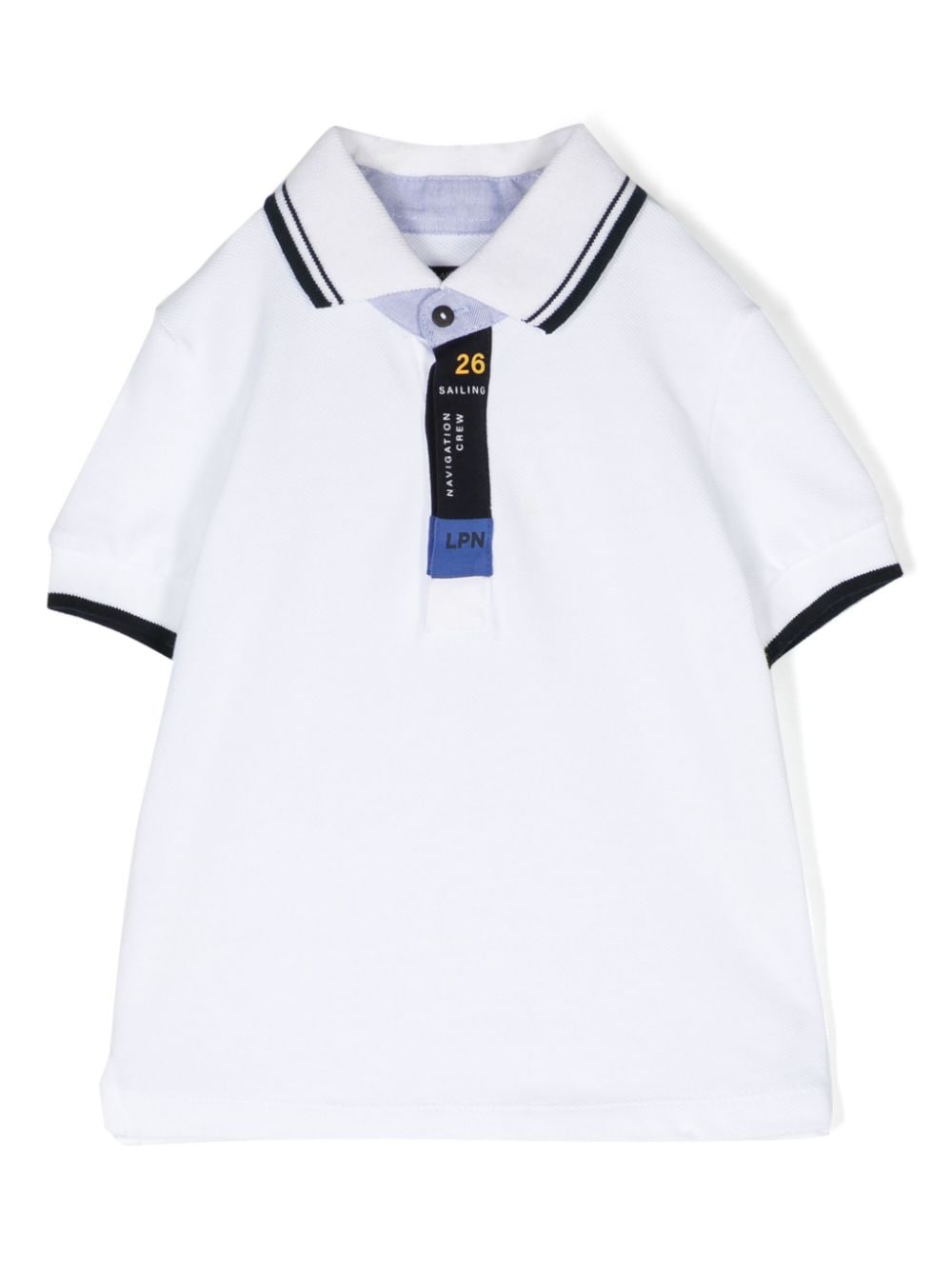 Lapin House logo-patch piqué polo shirt - White von Lapin House