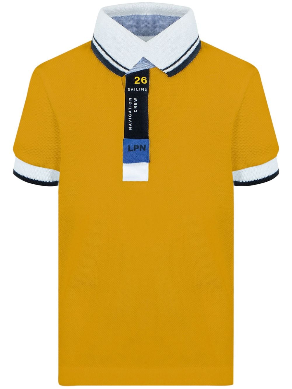 Lapin House logo-tape cotton polo shirt - Yellow von Lapin House