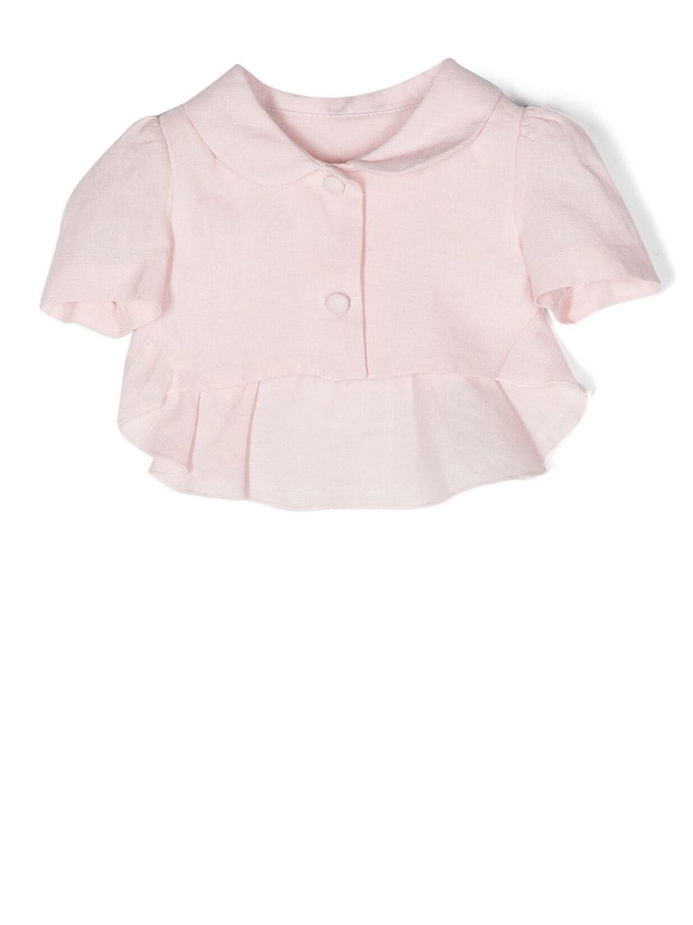 Lapin House ruffle-hem linen blouse - Pink von Lapin House