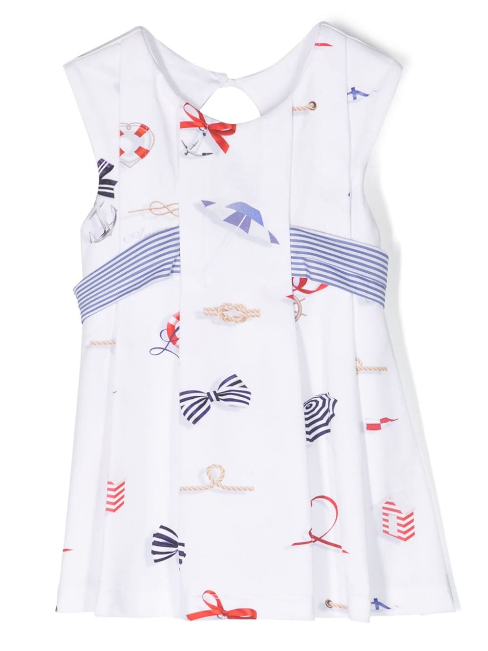 Lapin House sailor-print empire-line dress - White von Lapin House