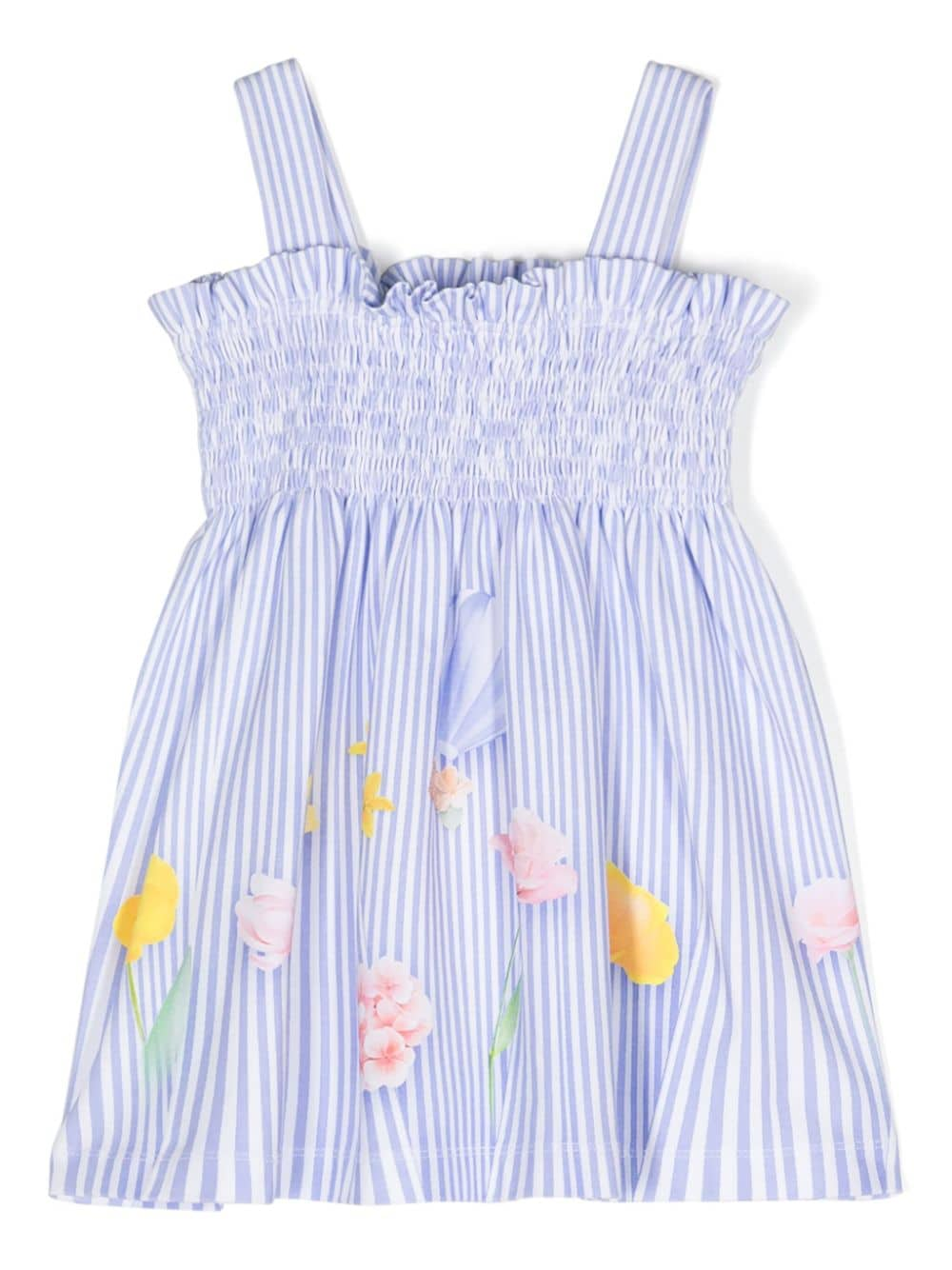 Lapin House striped jersey cotton dress - Blue von Lapin House