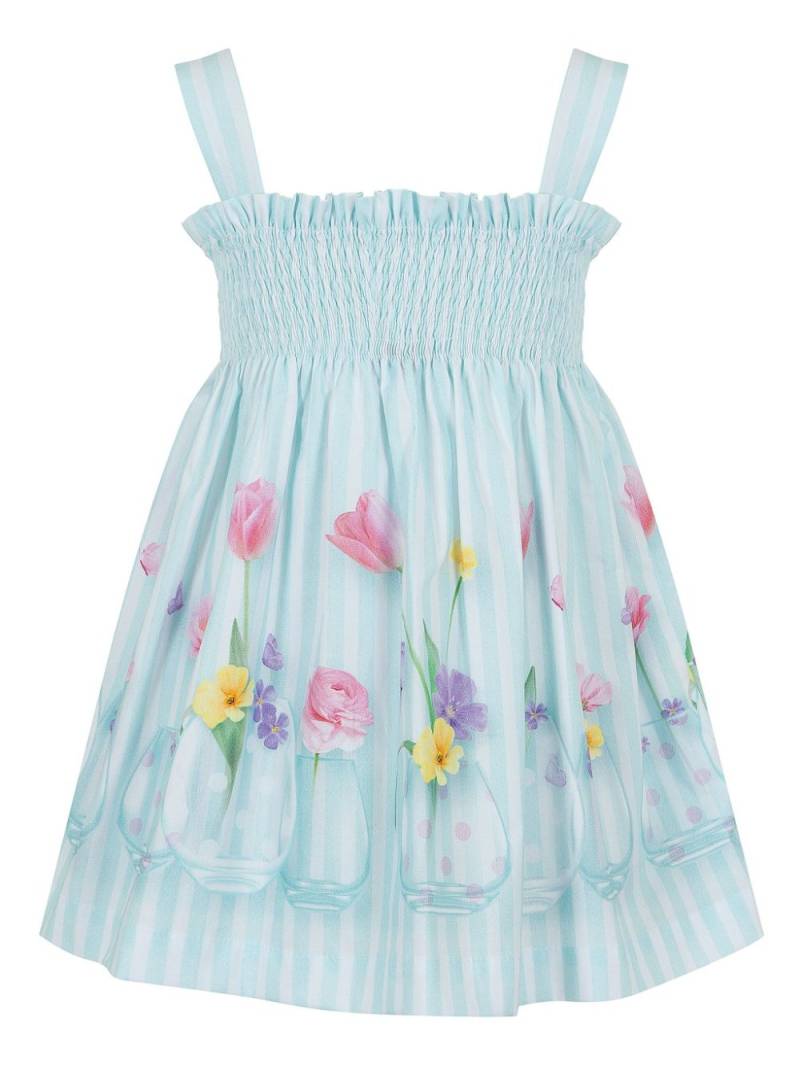 Lapin House striped smock cotton dress - Blue von Lapin House