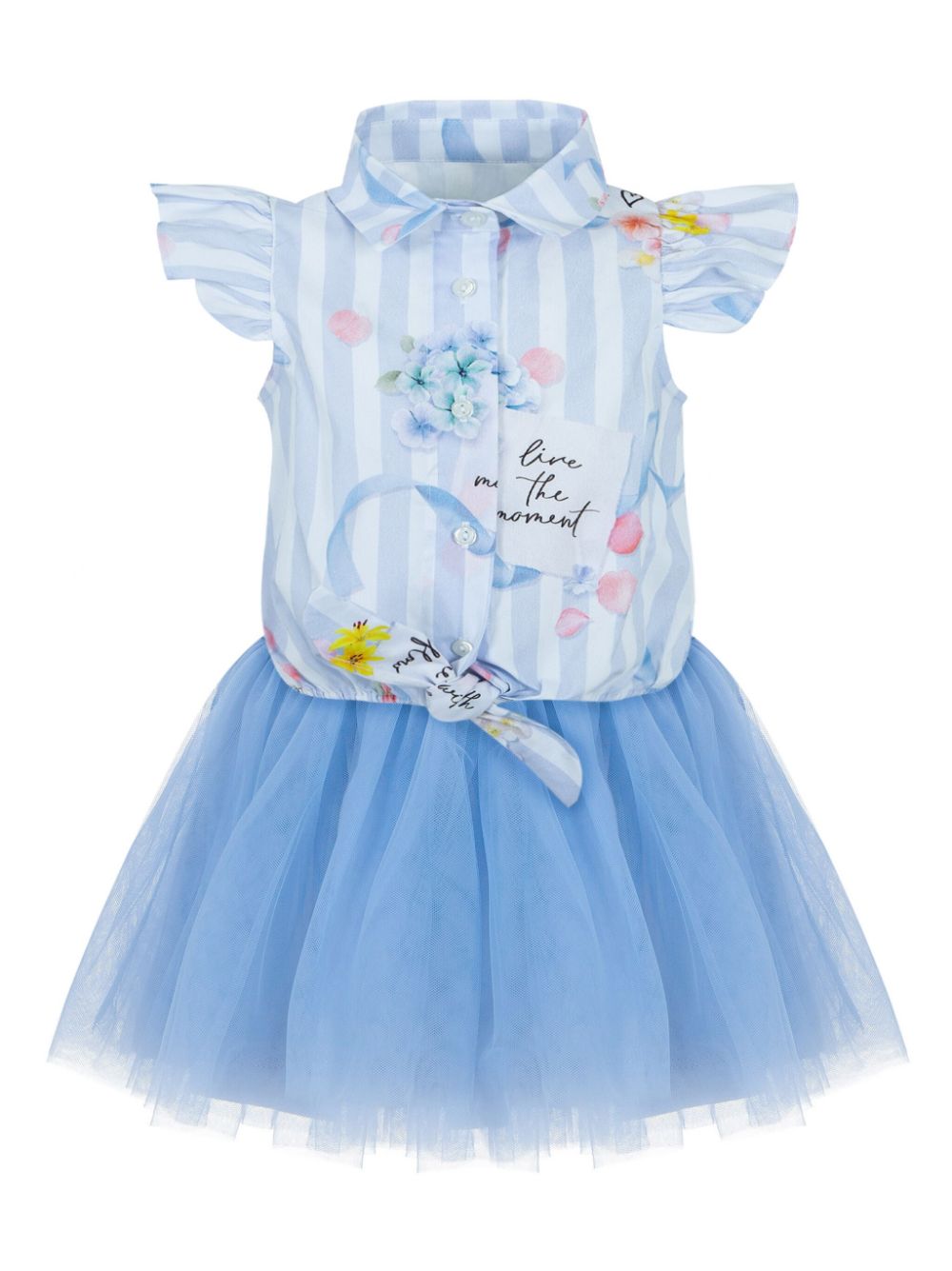 Lapin House striped tulle layered dress - Blue von Lapin House