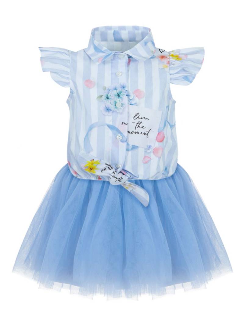 Lapin House striped tulle layered dress - Blue von Lapin House
