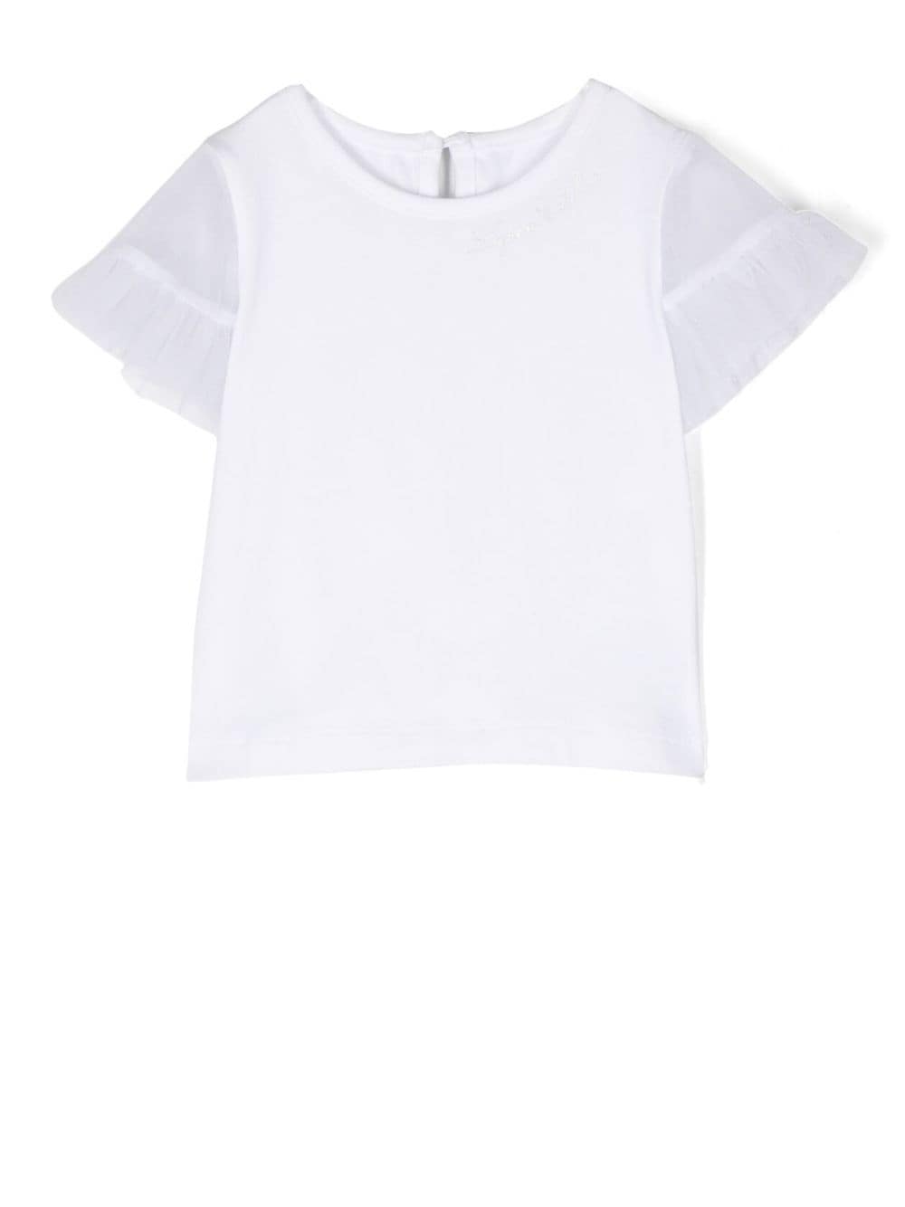 Lapin House tulle-sleeve T-shirt - White von Lapin House