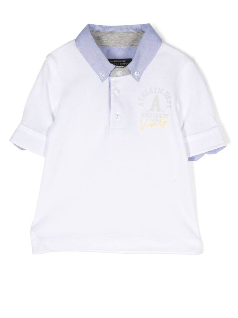 Lapin House varsity short-sleeve polo shirt - White von Lapin House