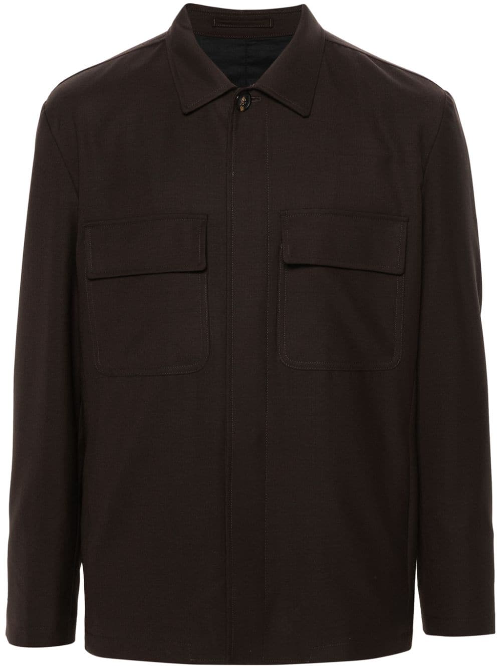 Lardini Eqansel wool shirt jacket - Brown von Lardini