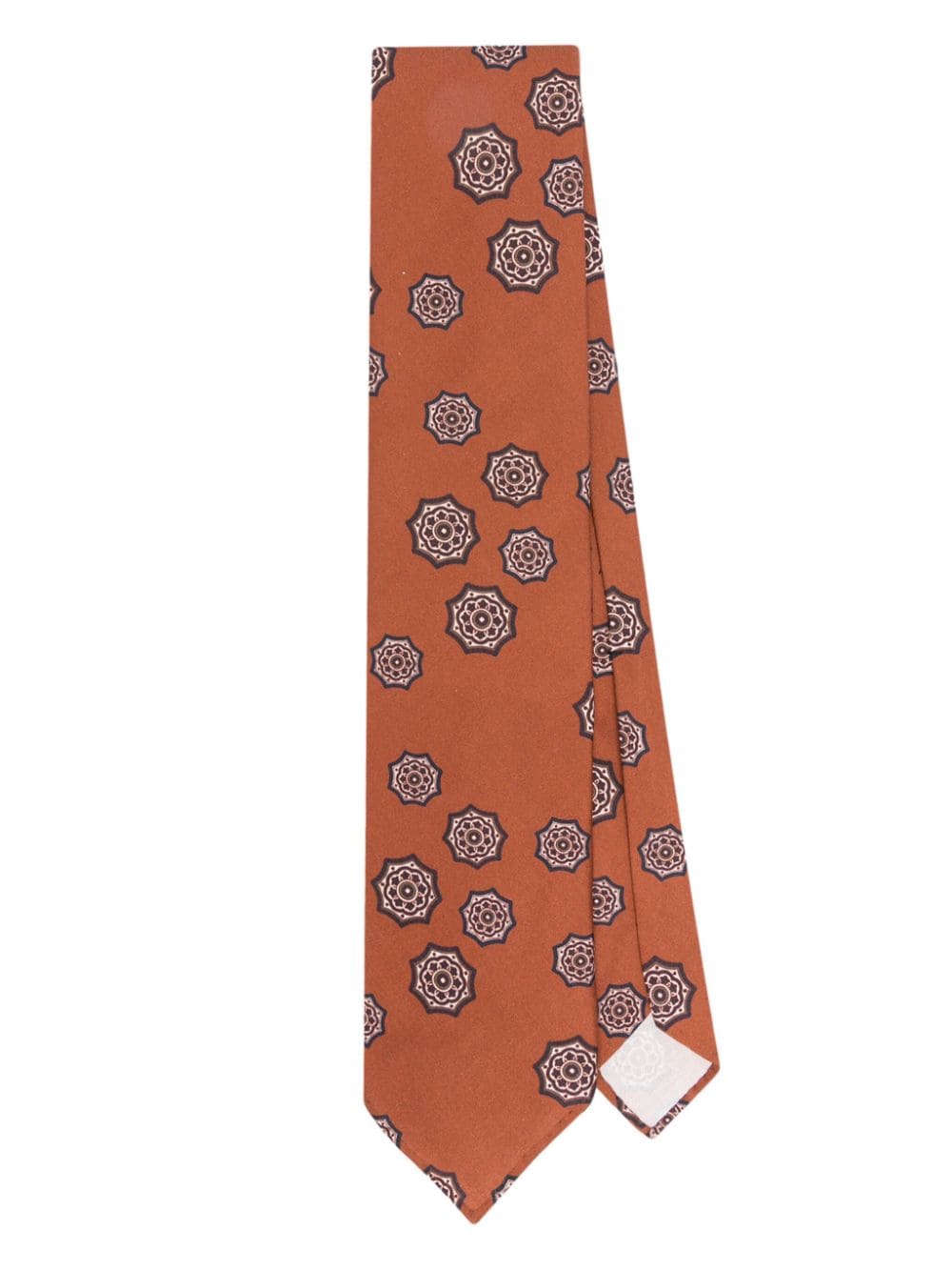 Lardini abstract-print silk tie - Brown von Lardini