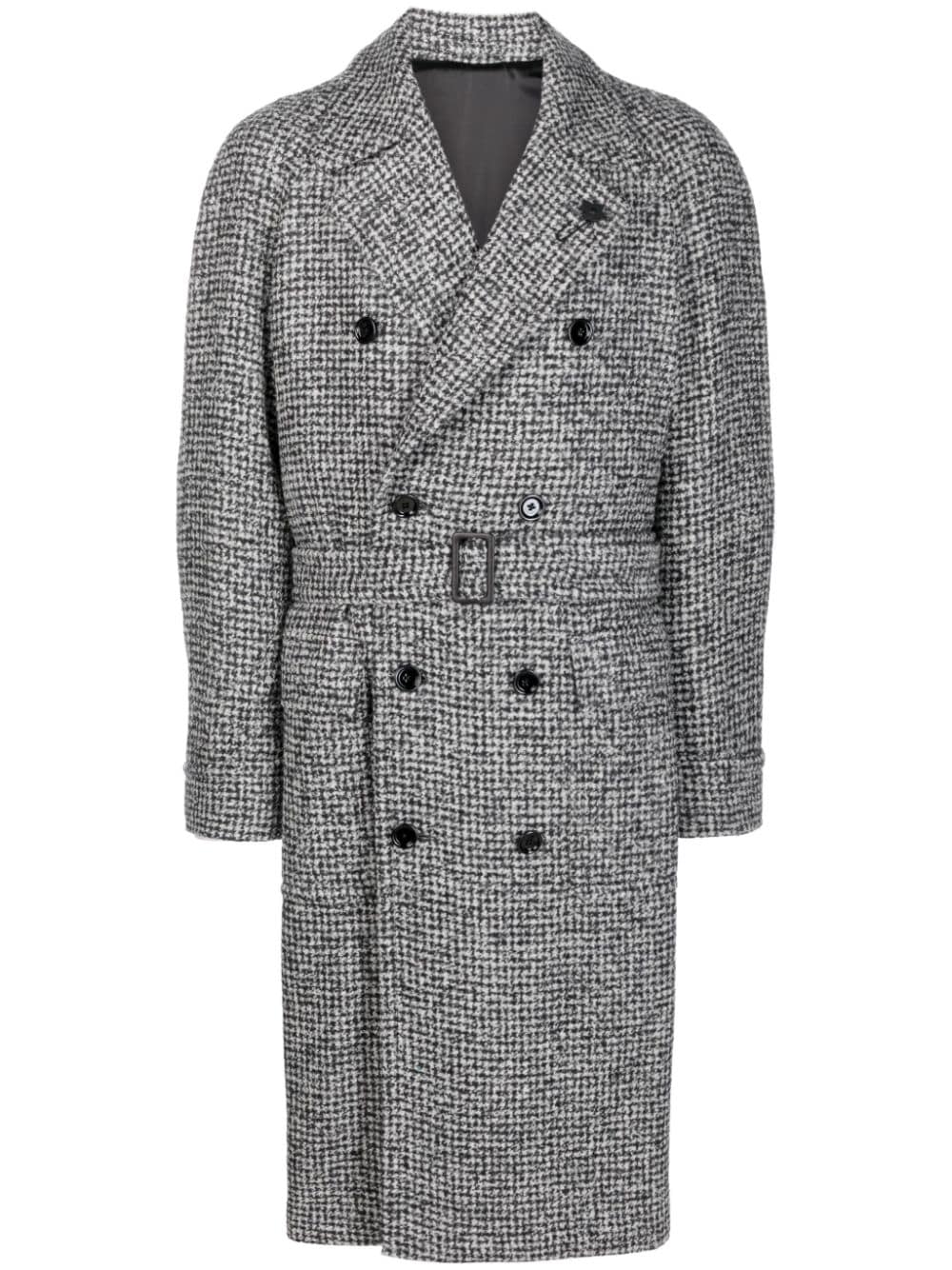 Lardini belted double-breasted coat - Black von Lardini