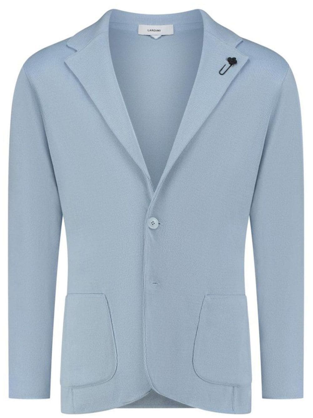 Lardini brooch-detail single-breasted blazer - Blue von Lardini