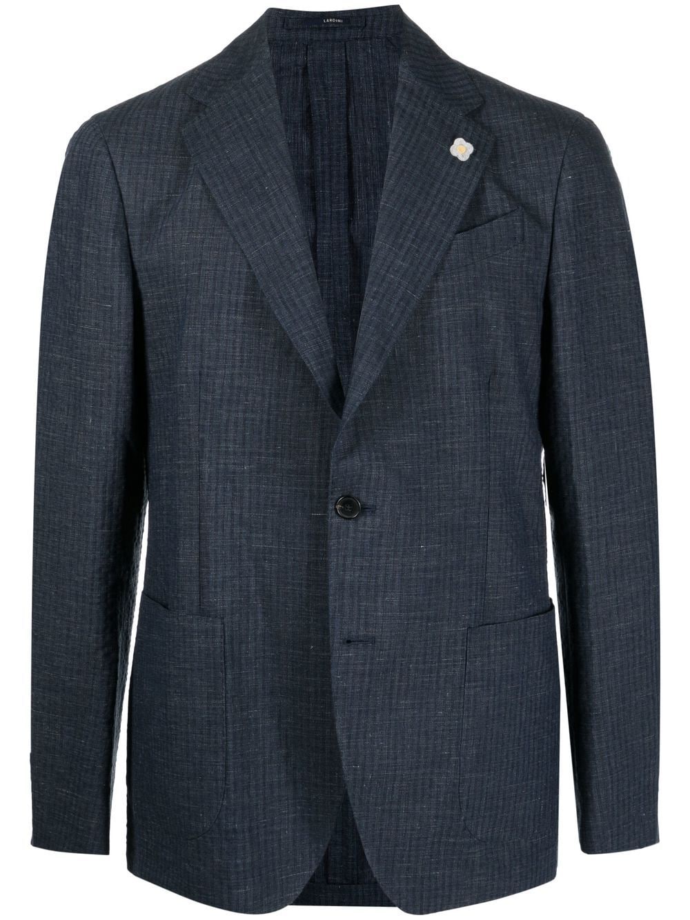 Lardini buttoned-up single-breasted blazer - Blue von Lardini