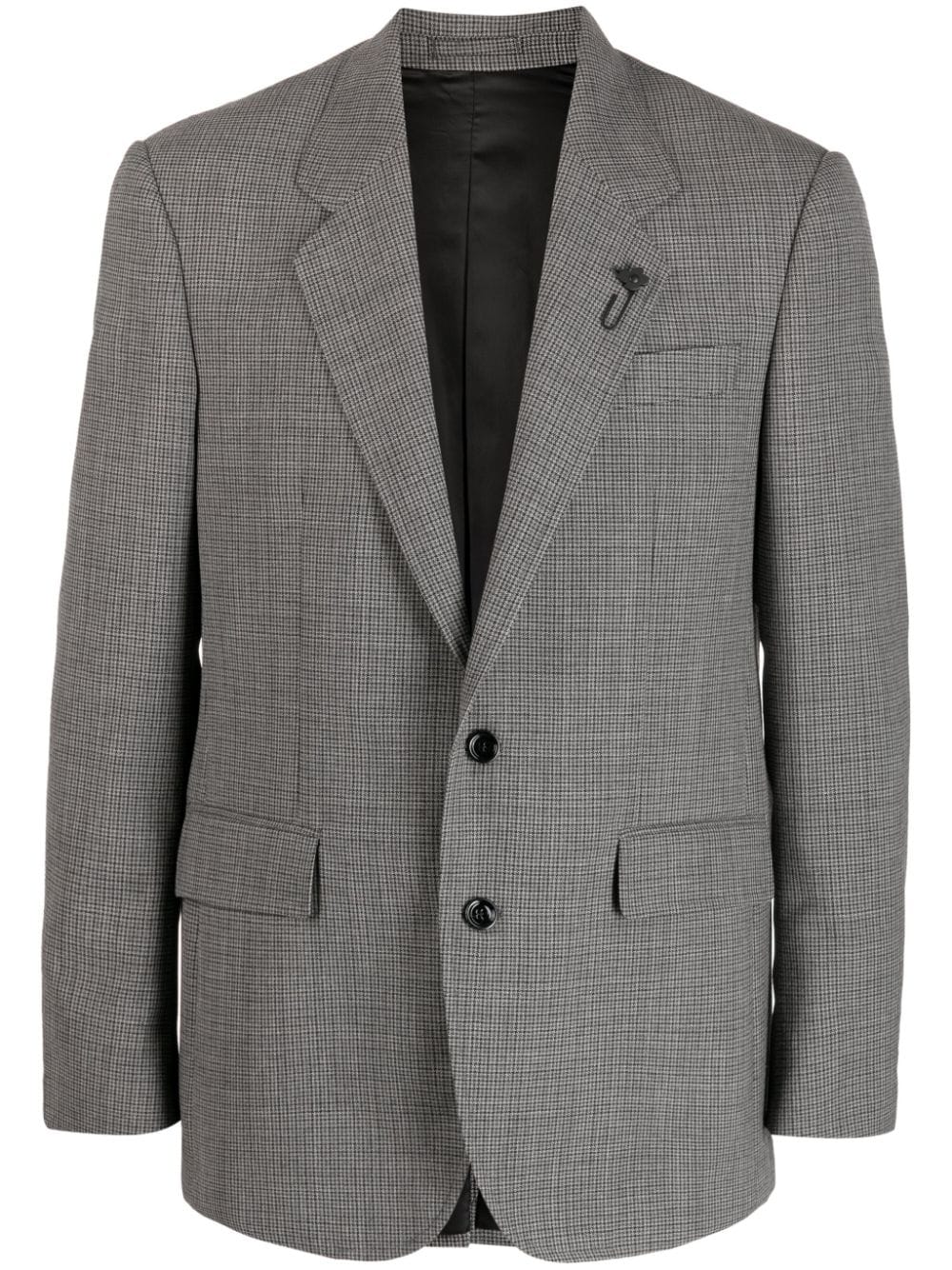 Lardini check-pattern notched-lapels blazer - Grey von Lardini