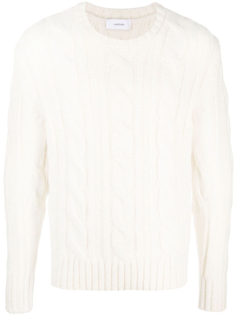 Lardini crew-neck cable-knit jumper - Neutrals von Lardini