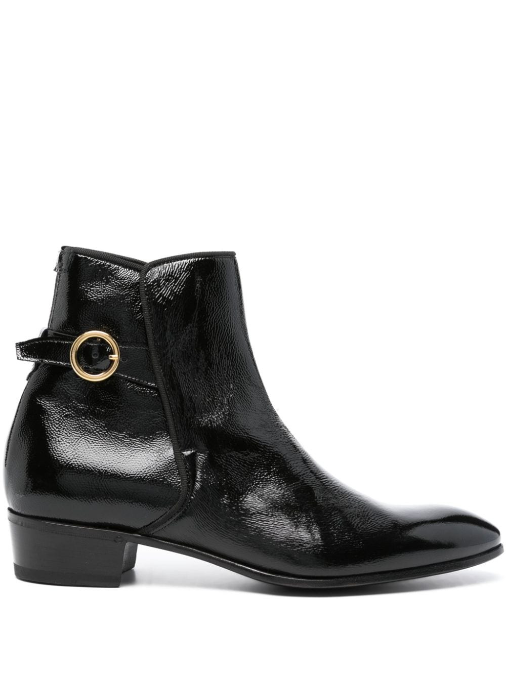 Lardini crinkled leather boots - Black von Lardini