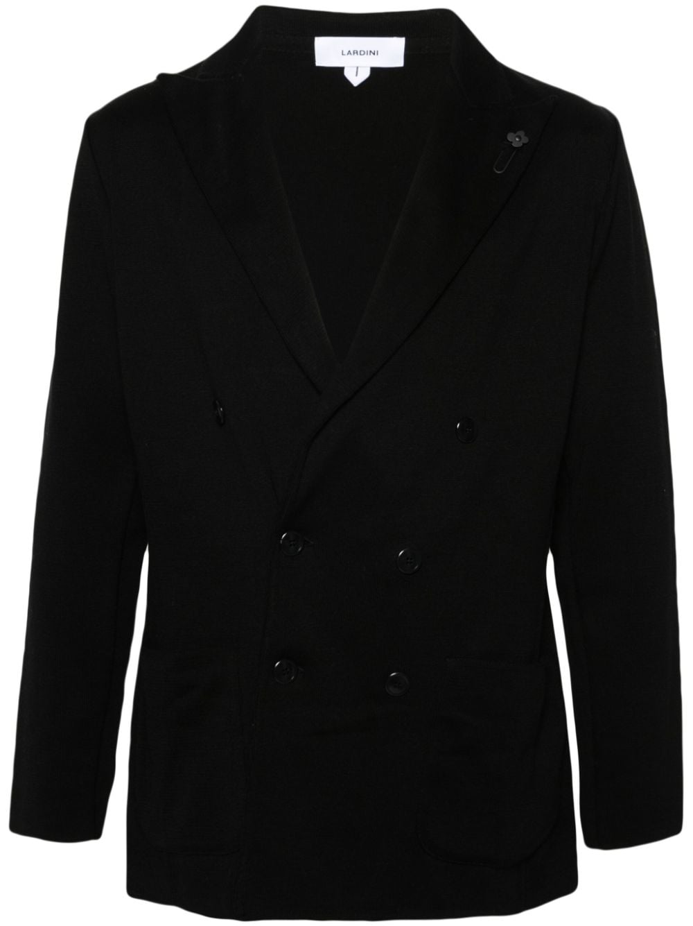 Lardini double-breasted knitted blazer - Black von Lardini