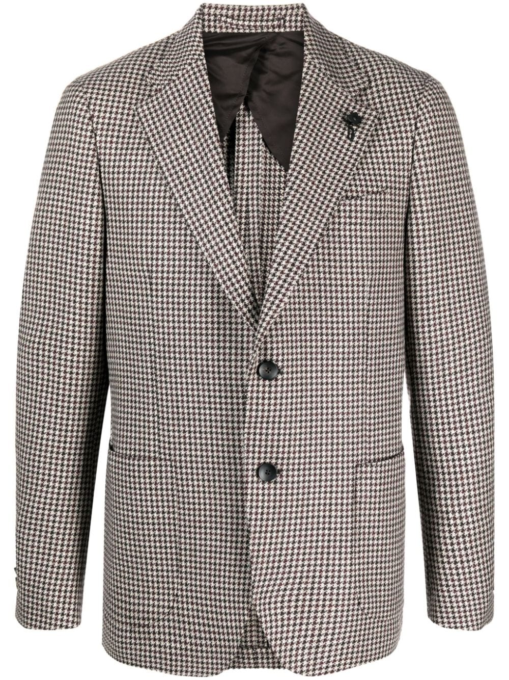 Lardini houndstooth-pattern wool blazer - Grey von Lardini