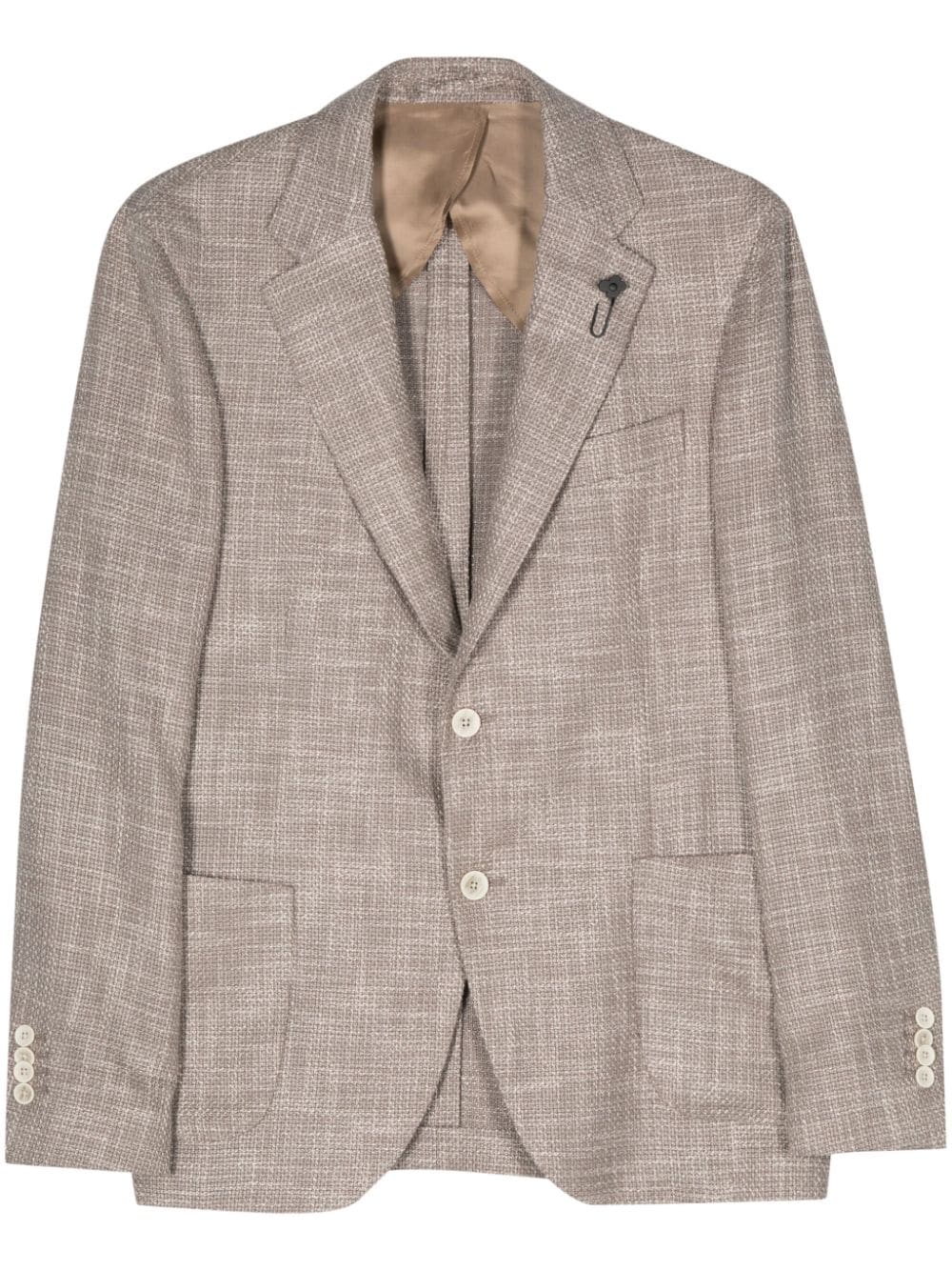 Lardini mélange single-breasted blazer - Brown von Lardini