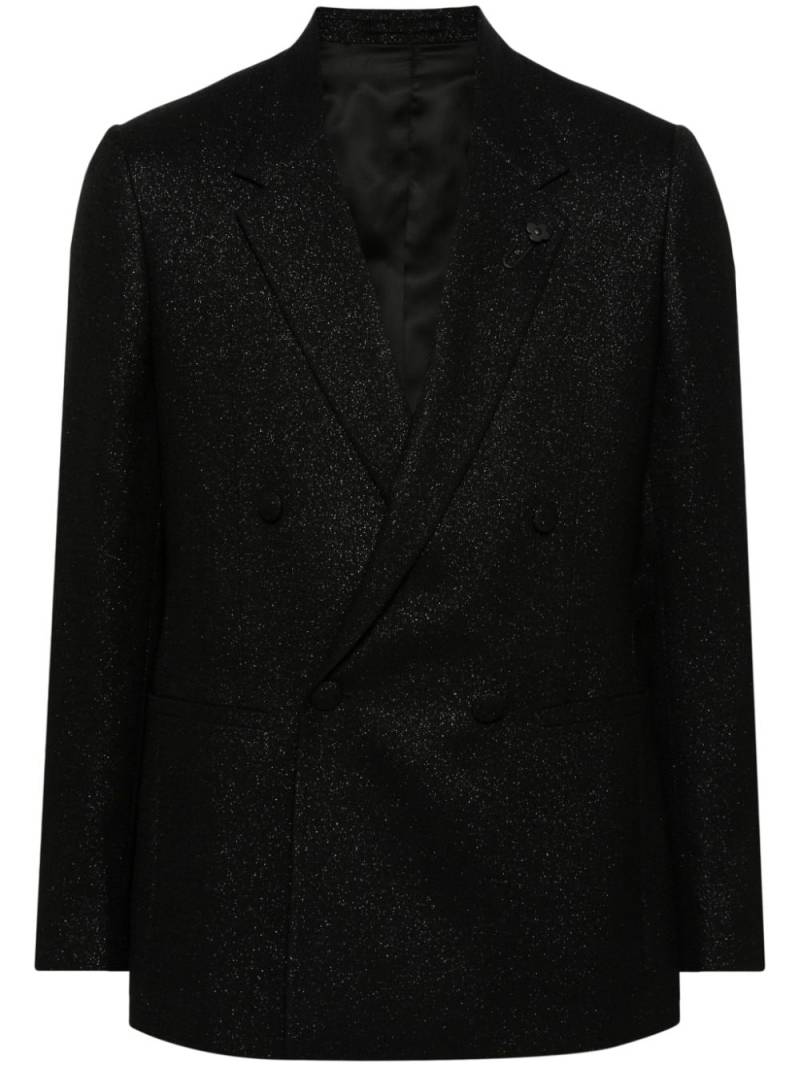 Lardini metallic-threading blazer - Black von Lardini