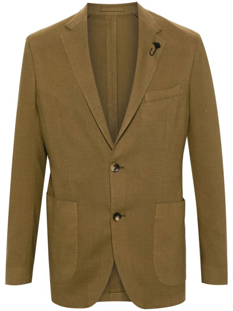 Lardini notched-lapels single-breasted blazer - Green von Lardini