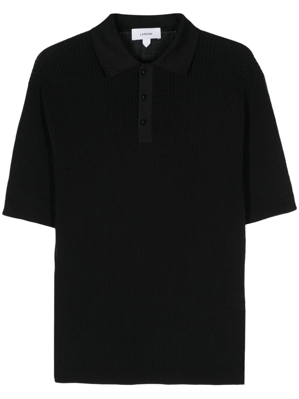Lardini open-knit polo shirt - Black von Lardini