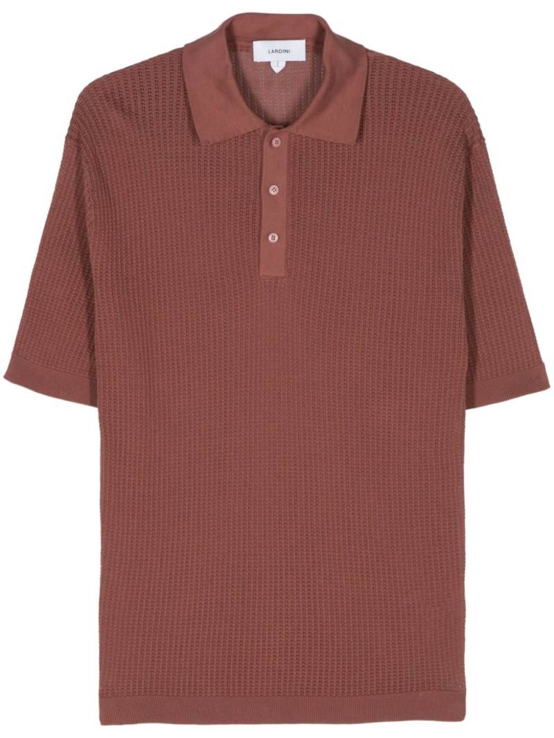 Lardini open-knit polo shirt - Brown von Lardini