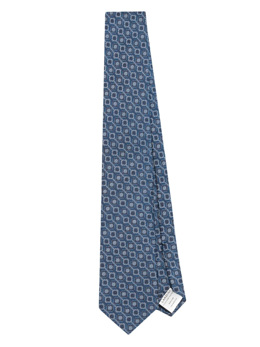 Lardini patterned-jacquard silk tie - Blue von Lardini