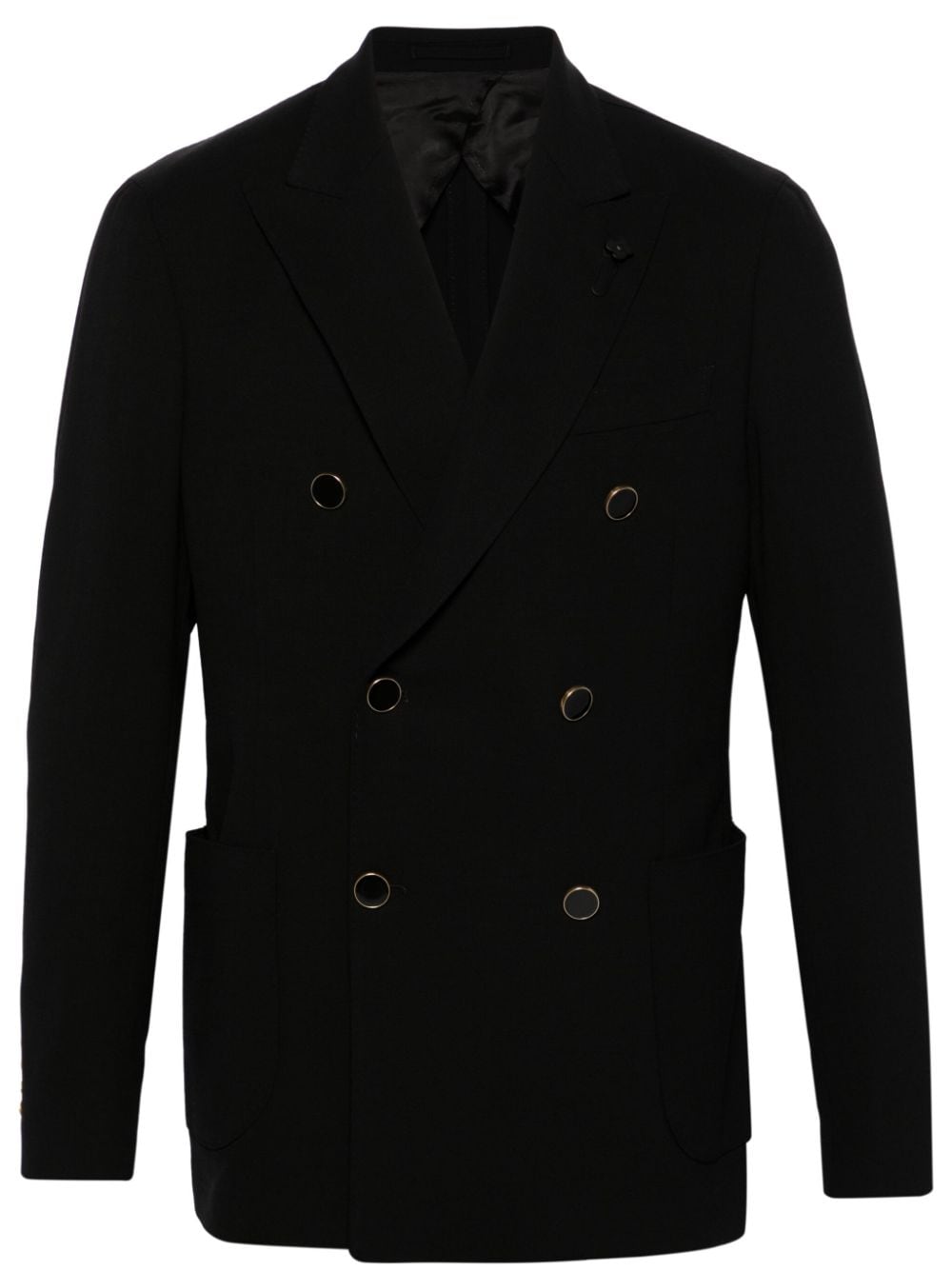 Lardini peak-lapels double-breasted blazer - Black von Lardini