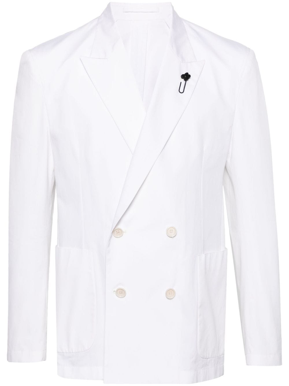 Lardini peak-lapels double-breasted blazer - White von Lardini