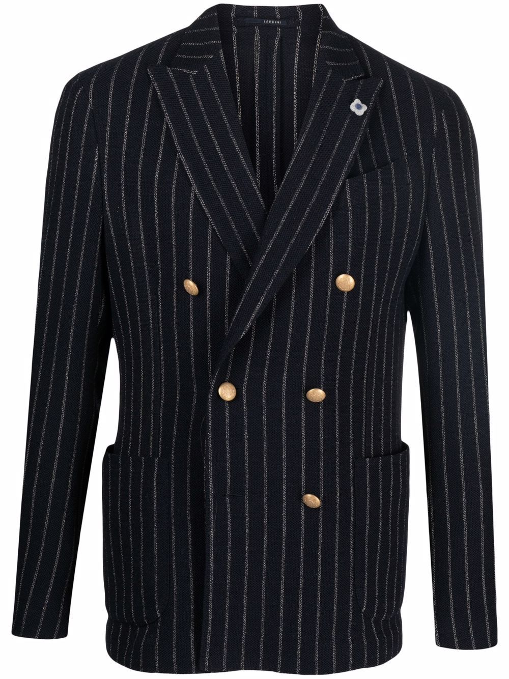 Lardini pinstripe-print blazer - Blue von Lardini