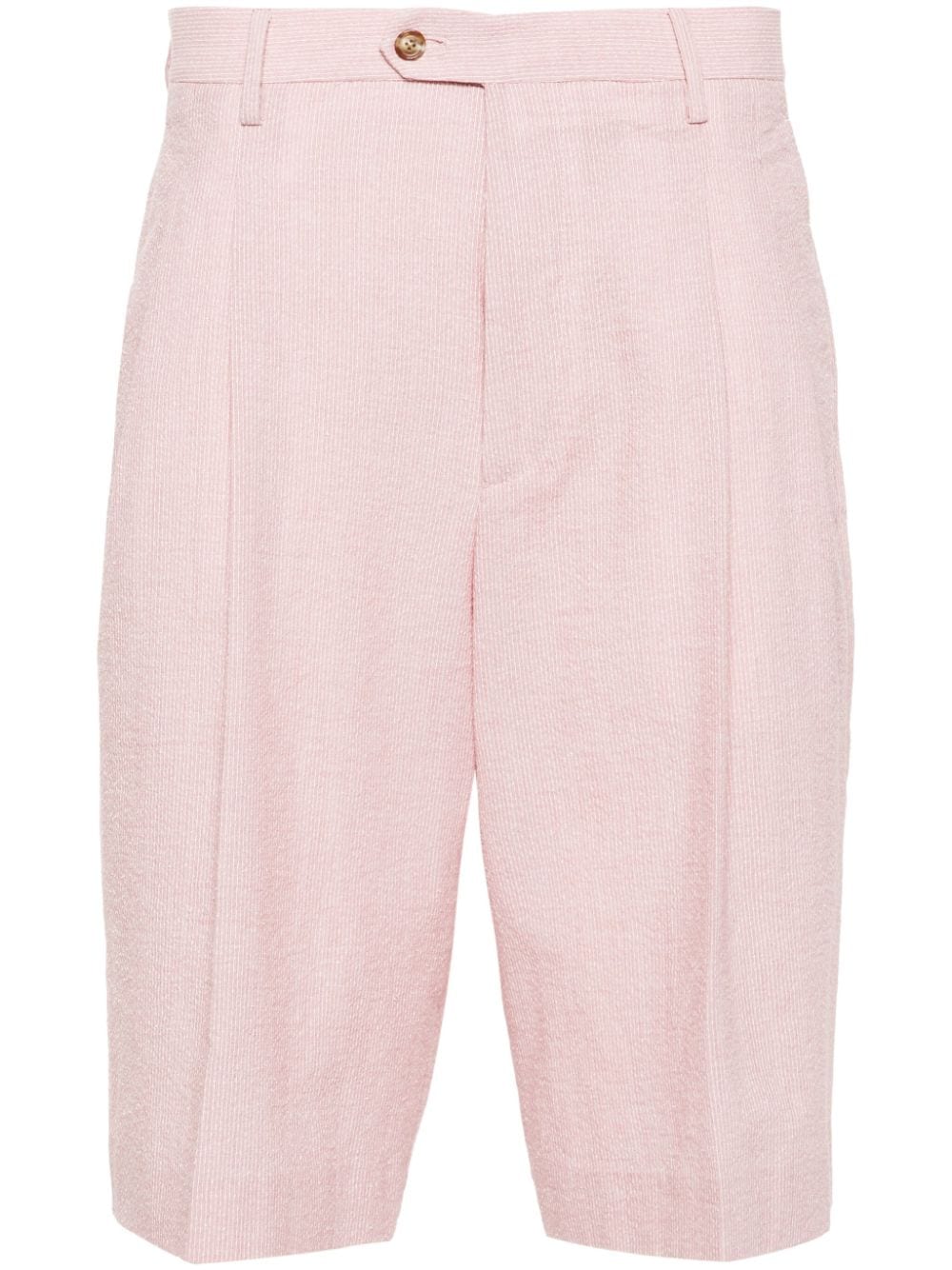 Lardini pinstriped mid-rise bermuda shorts - Pink von Lardini