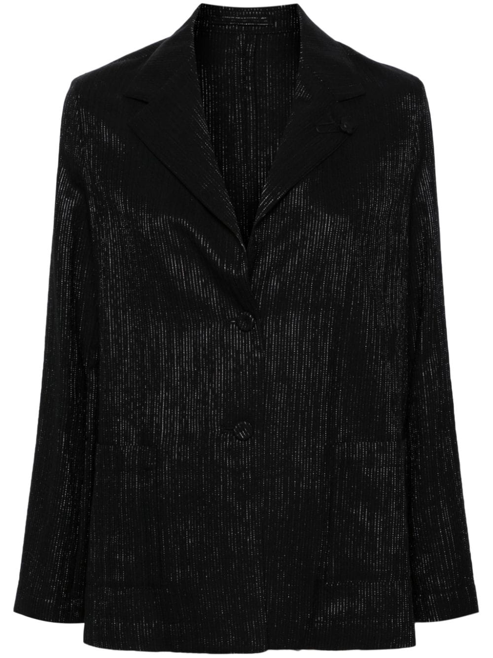 Lardini pinstriped single-breasted blazer - Black von Lardini