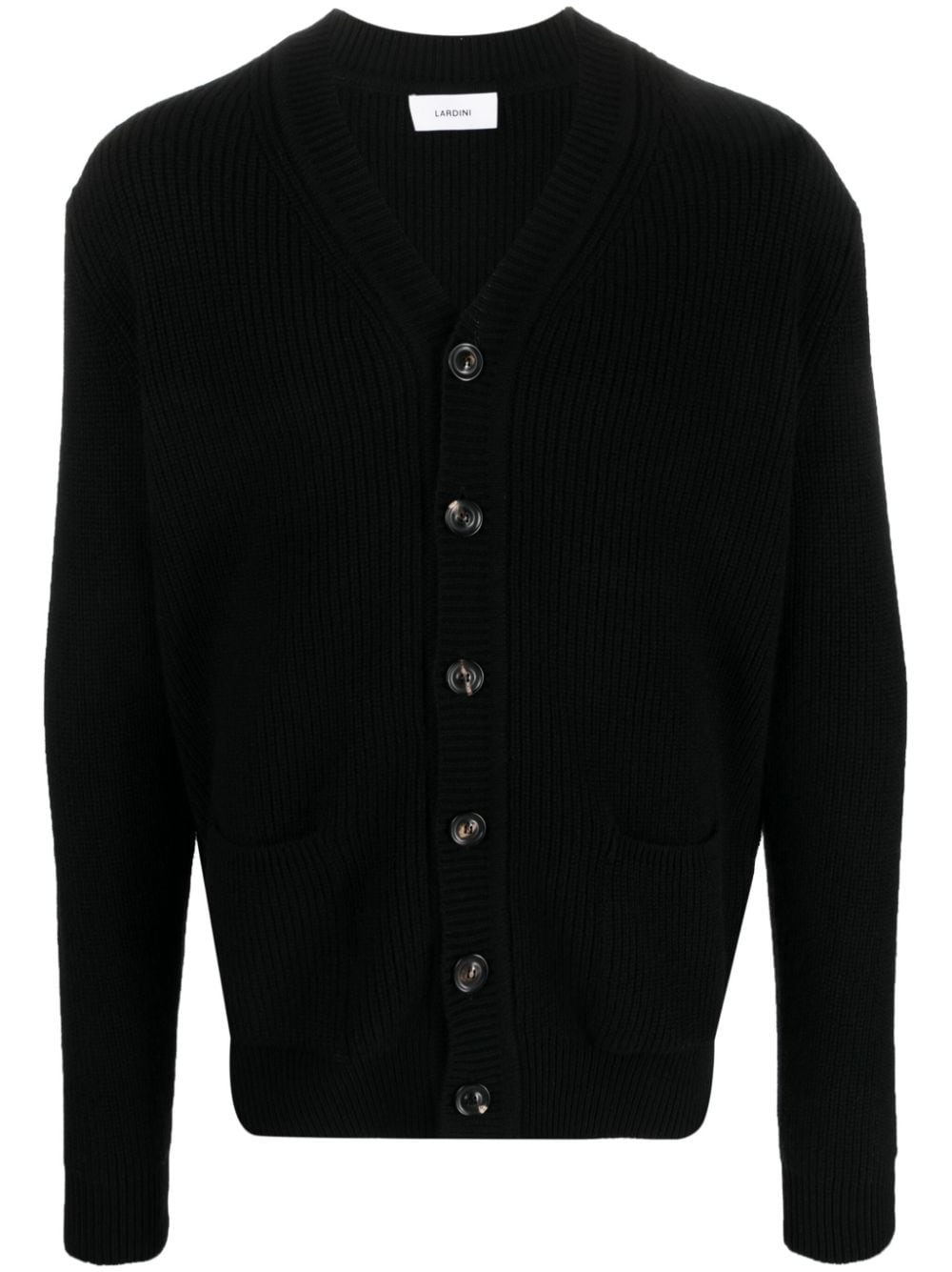 Lardini ribbed-knit button-up cardigan - Black von Lardini