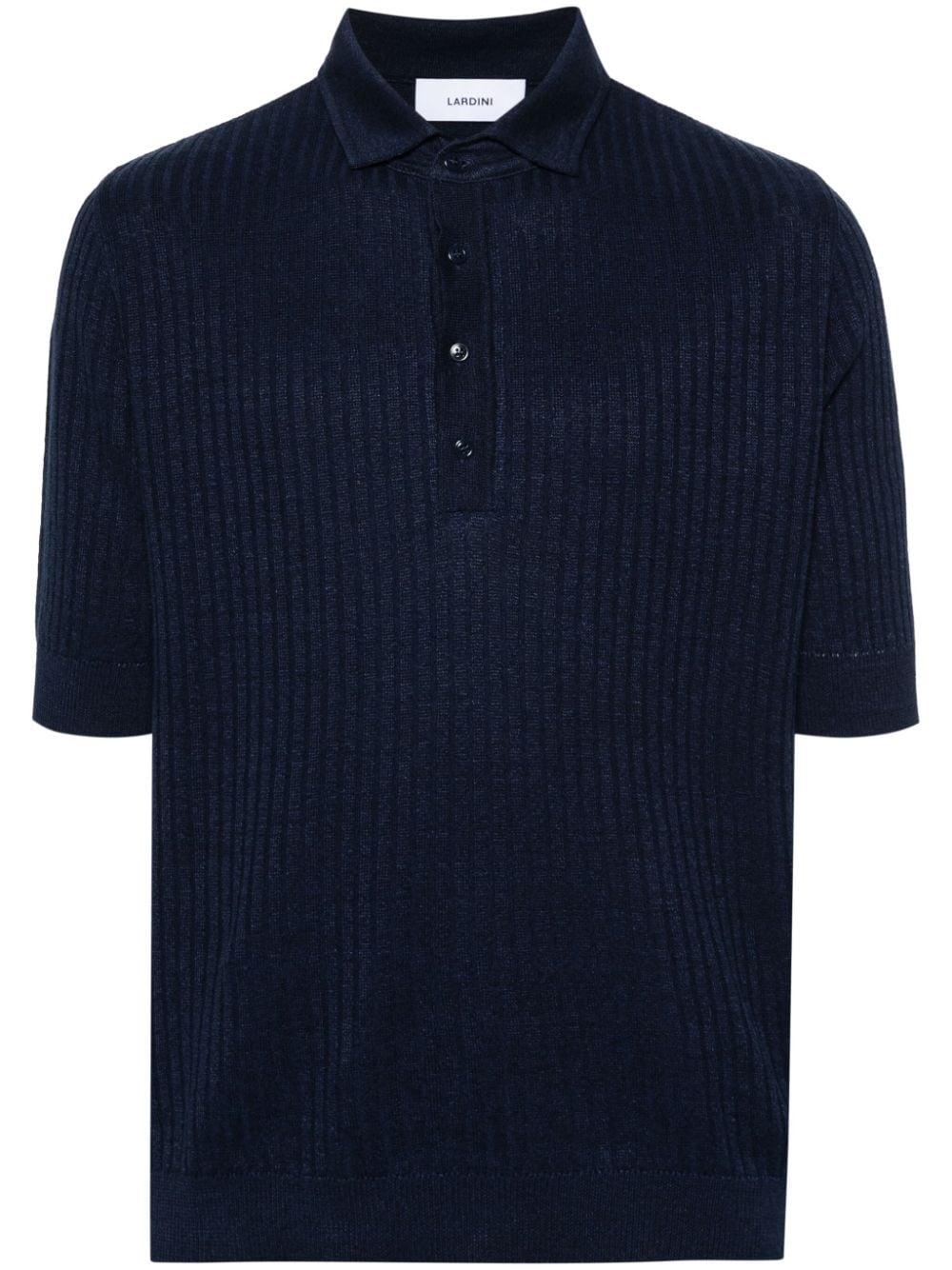 Lardini ribbed-knit polo shirt - Blue von Lardini