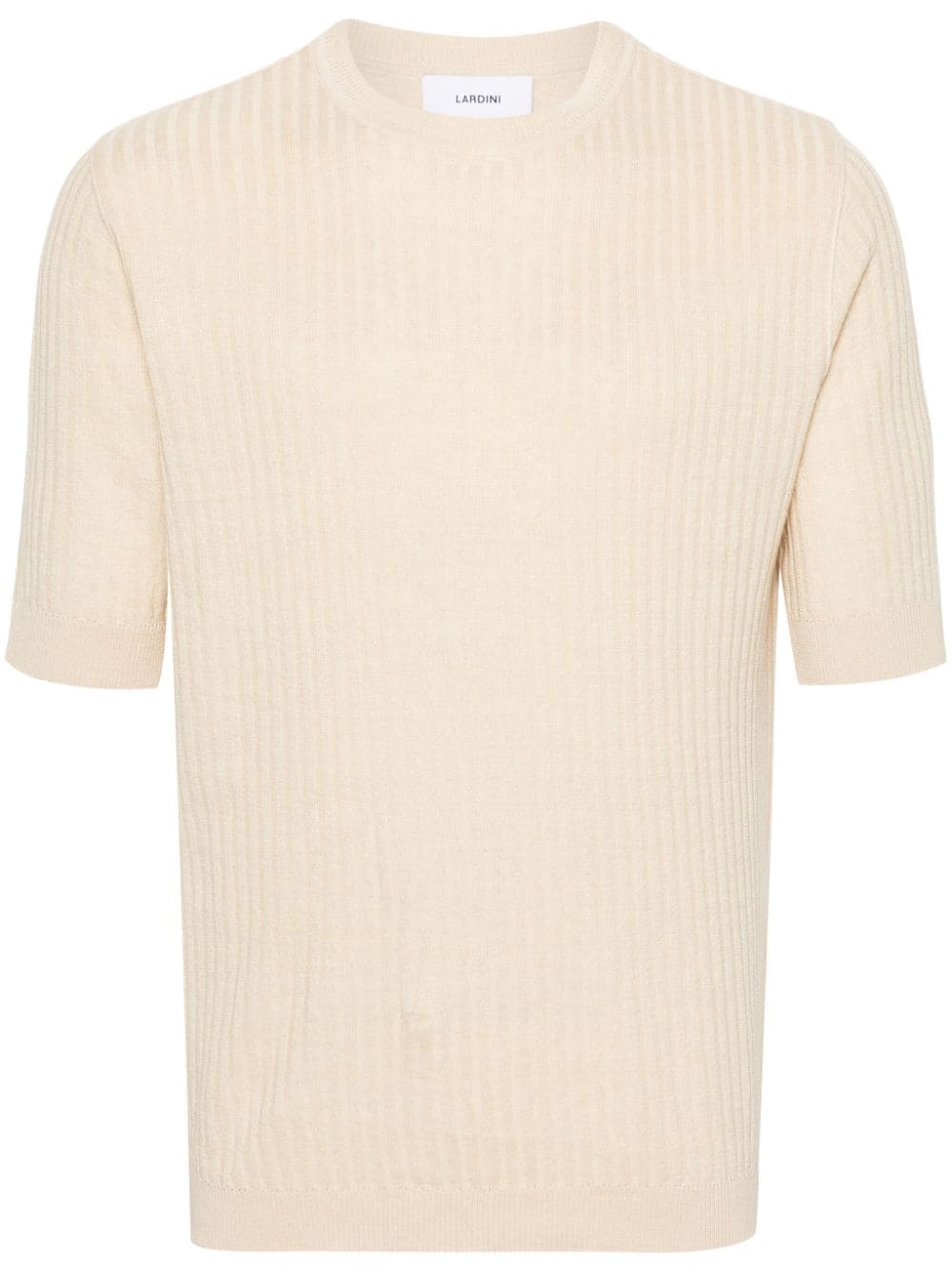 Lardini ribbed short-sleeve jumper - Neutrals von Lardini