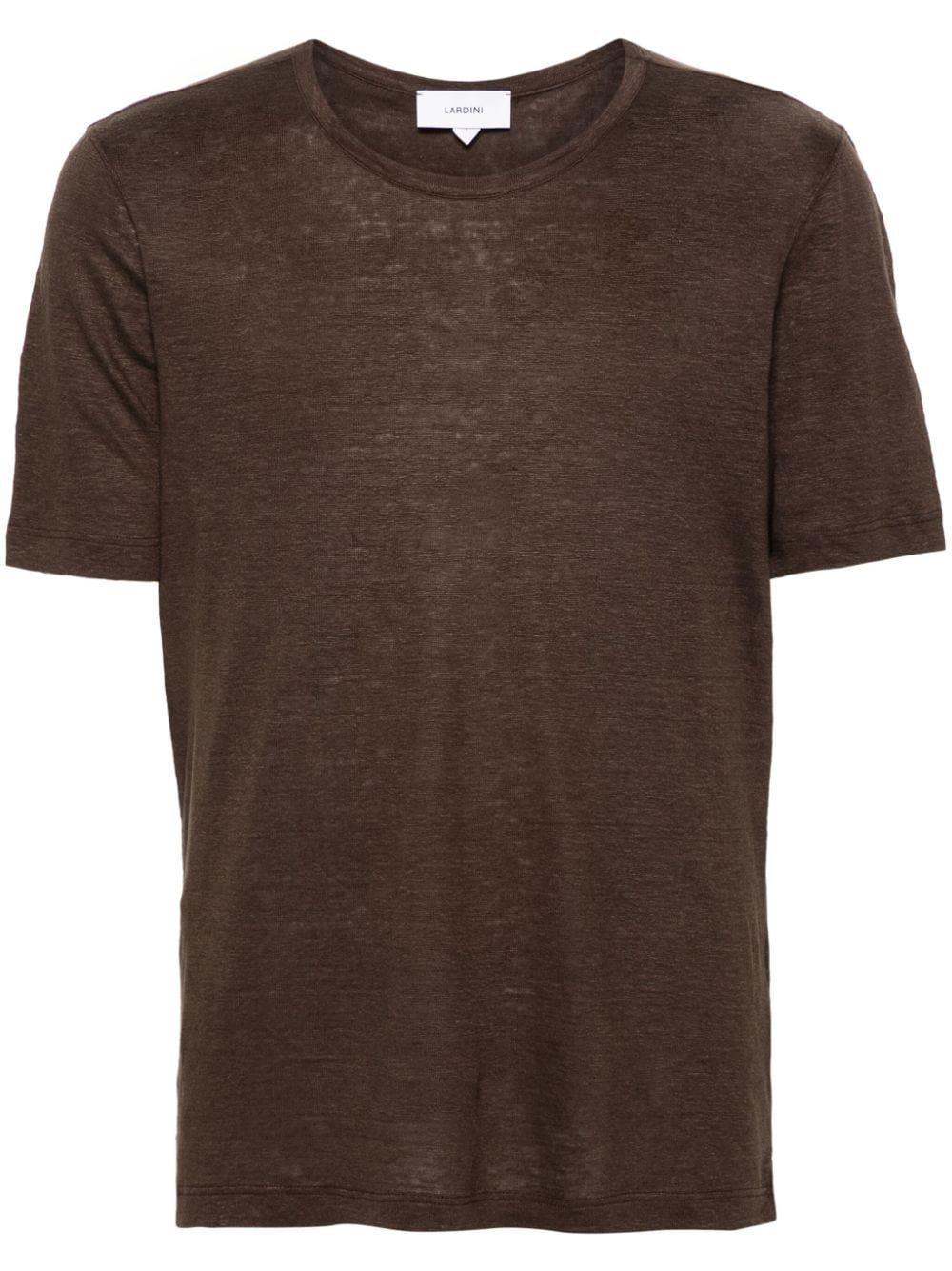 Lardini short-sleeve linen T-shirt - Brown von Lardini
