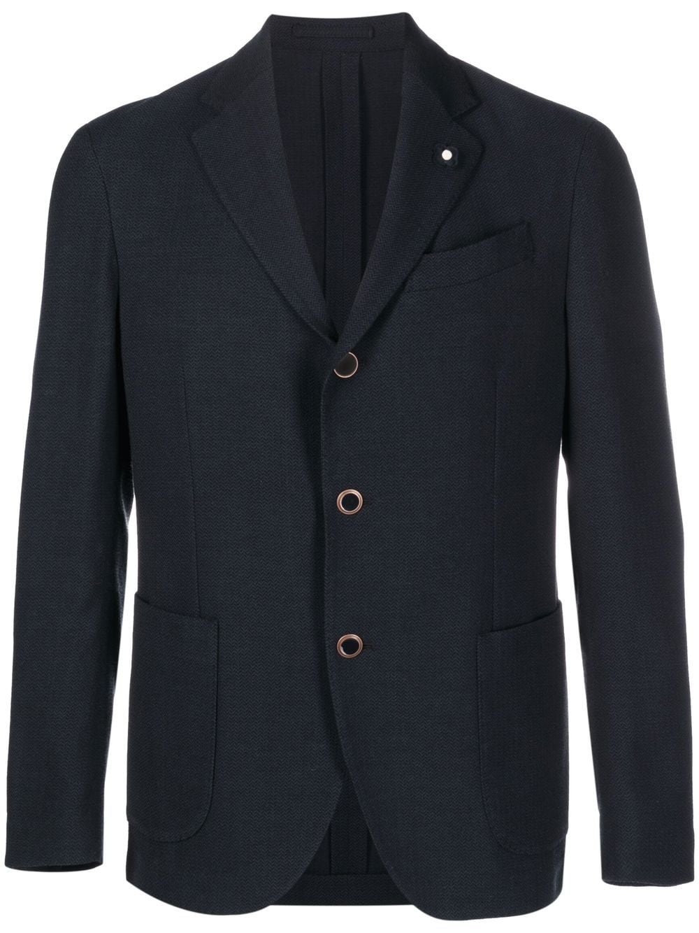 Lardini single-breasted buttoned blazer - Blue von Lardini