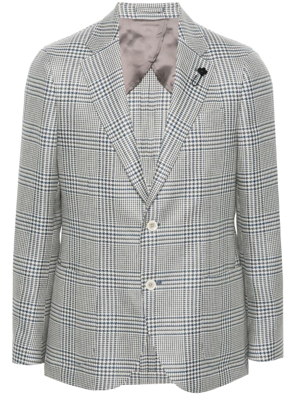 Lardini single-breasted houndstooth blazer - Grey von Lardini