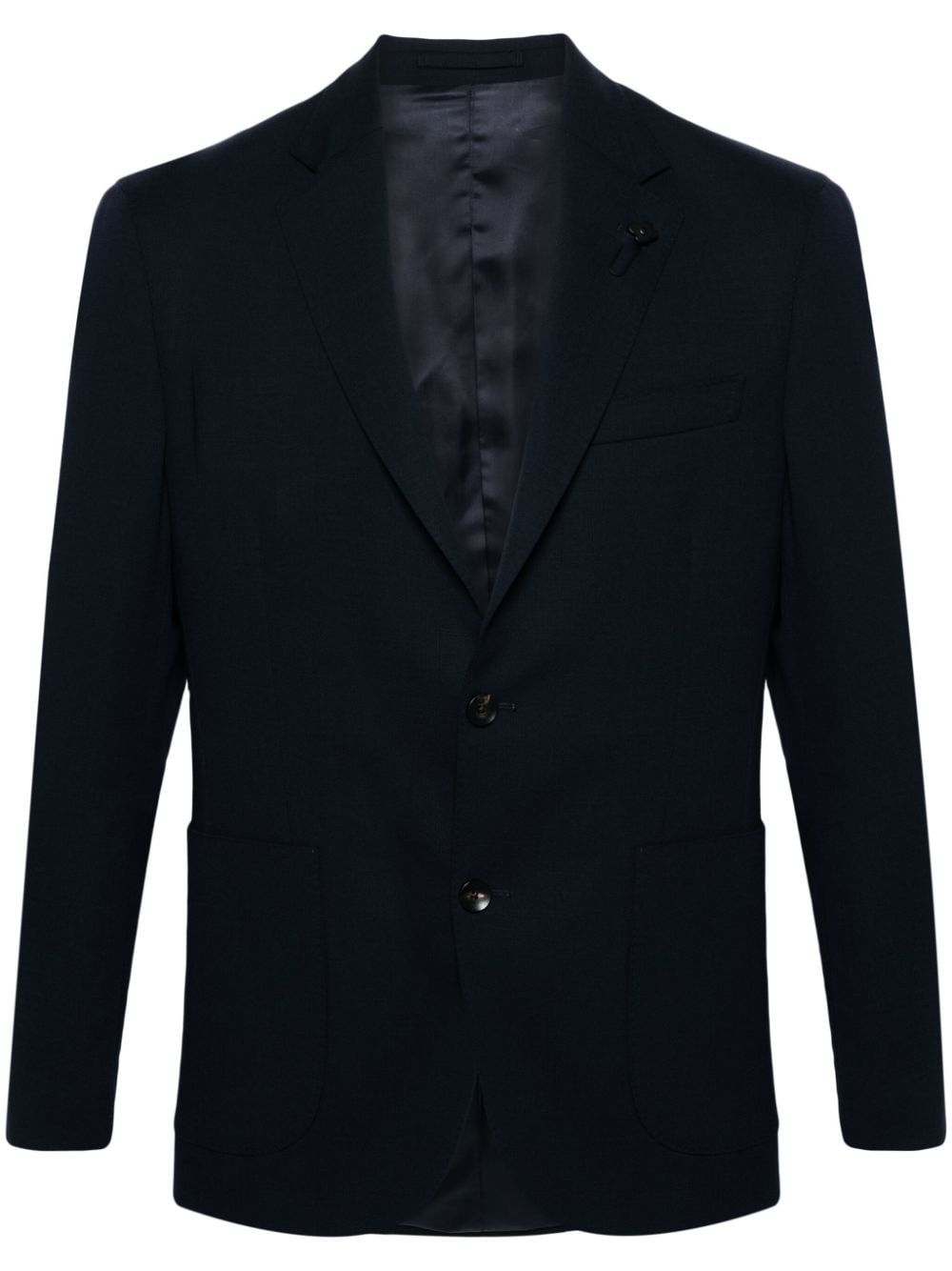 Lardini single-breasted wool blazer - Blue von Lardini