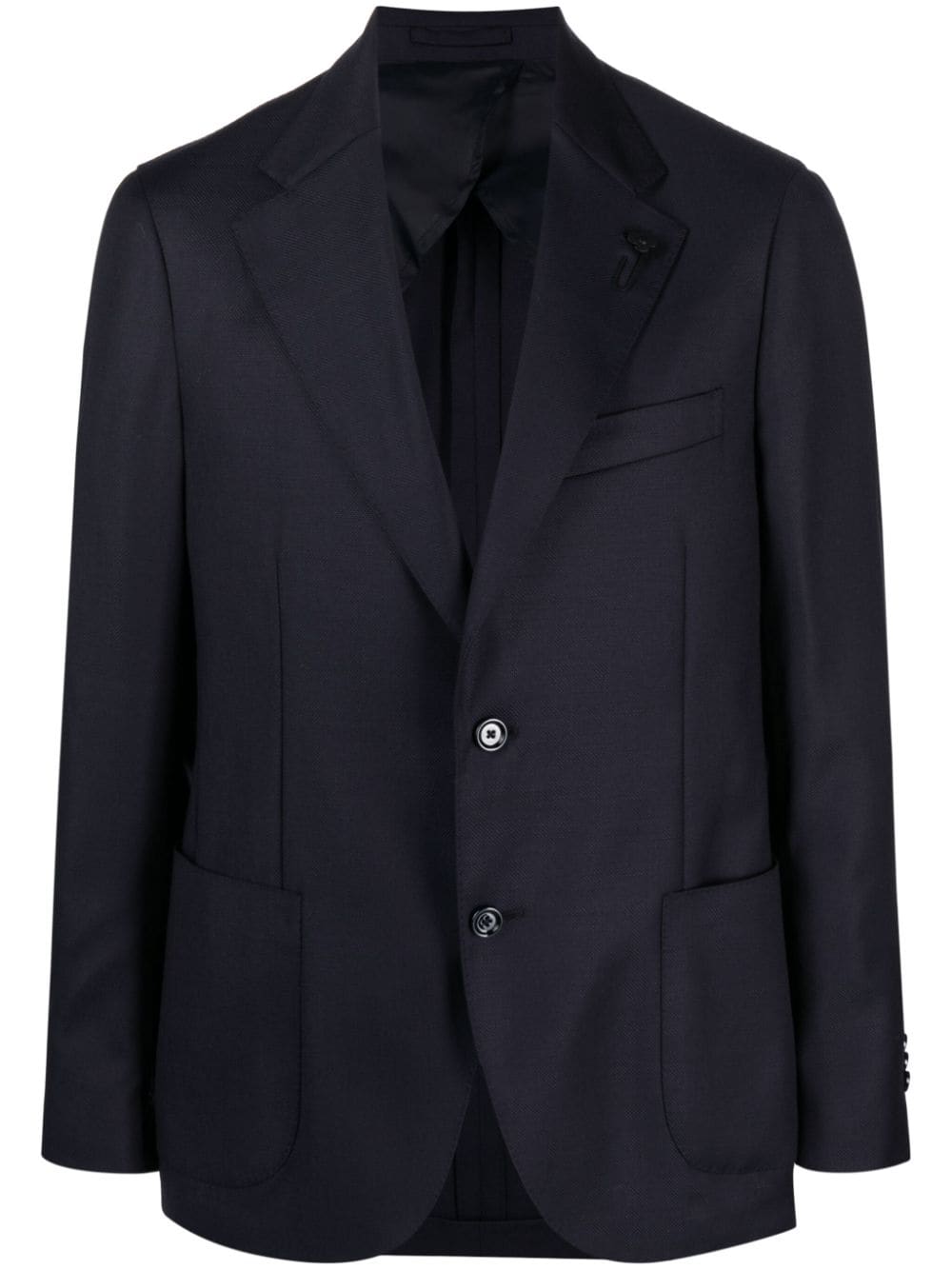 Lardini single-breasted wool blazer - Blue von Lardini