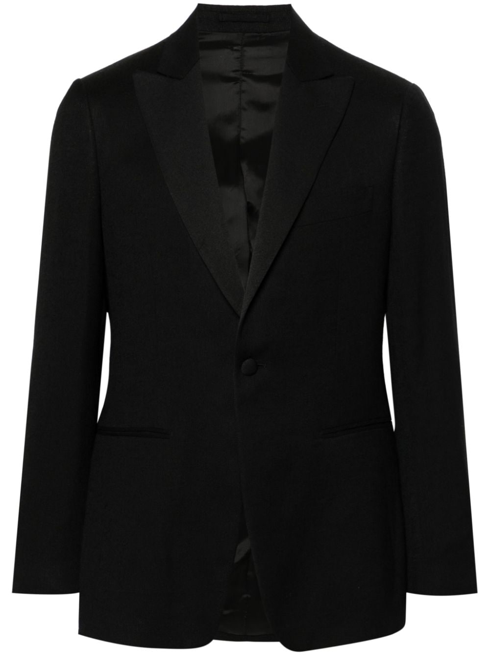 Lardini single-breasted wool-blend blazer - Black von Lardini