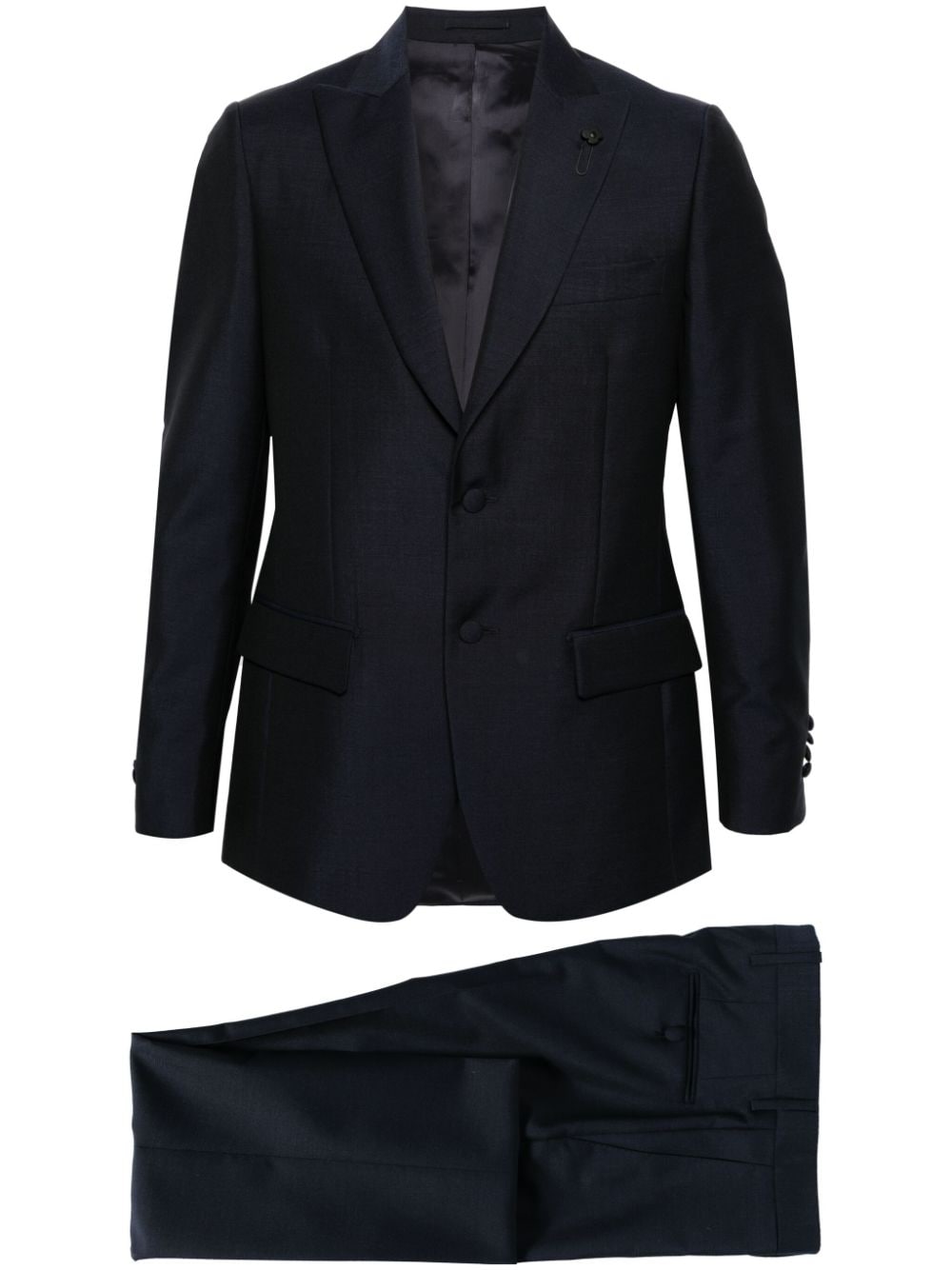 Lardini single-breasted wool blend suit - Blue von Lardini