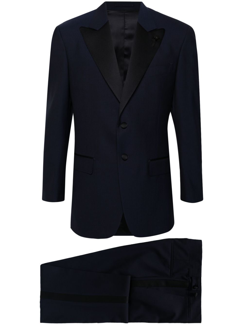 Lardini single-breasted wool-blend suit - Blue von Lardini