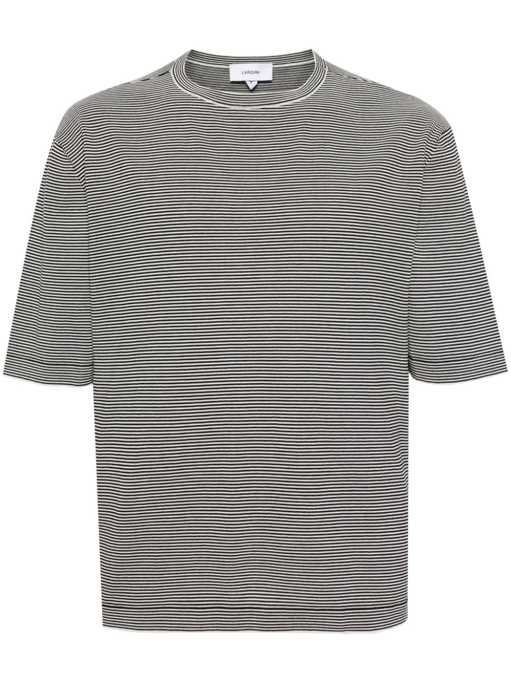 Lardini striped cotton T-shirt - White von Lardini