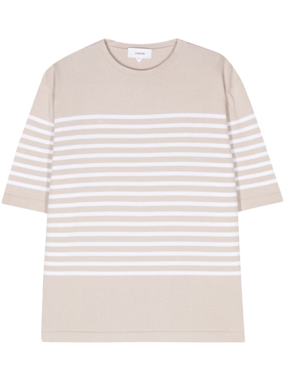 Lardini striped knitted T-shirt - Neutrals von Lardini
