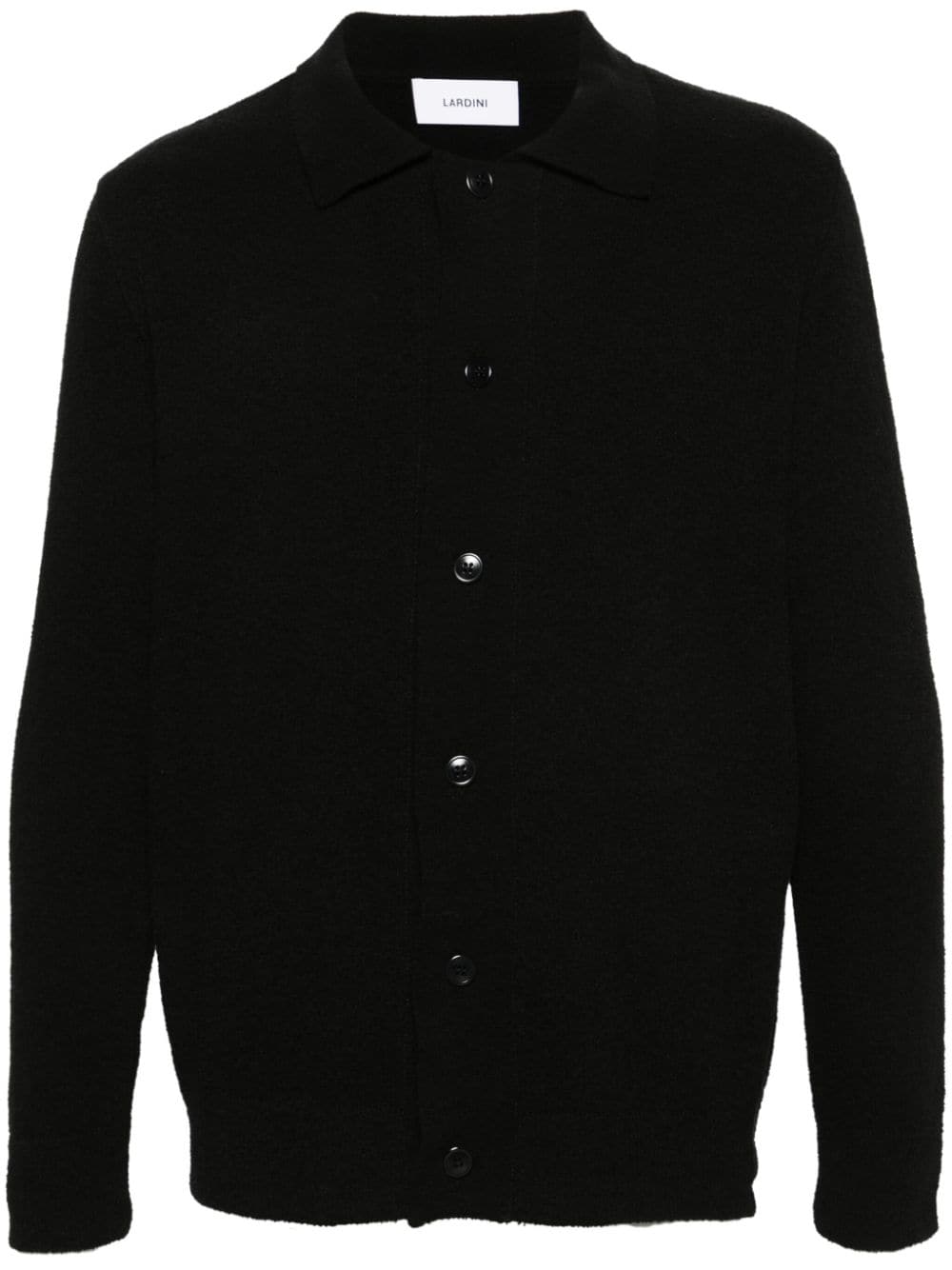 Lardini towelling-finish cardigan - Black von Lardini