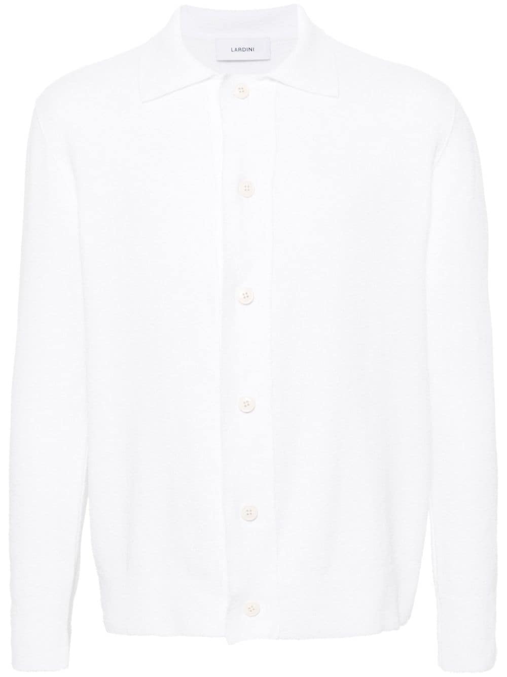 Lardini towelling-finish cardigan - White von Lardini