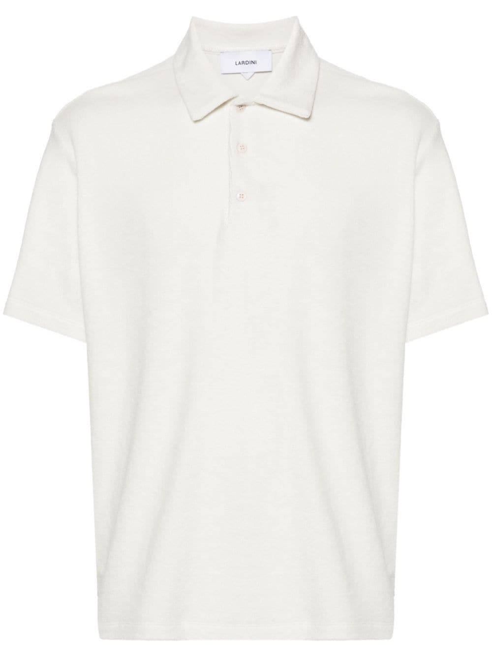 Lardini towelling polo shirt - White von Lardini