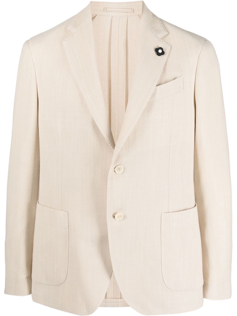 Lardini woven single-breasted blazer - Brown von Lardini